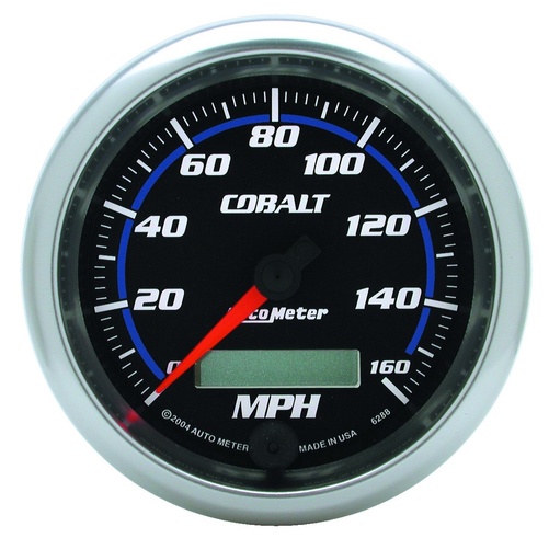 3-3/8" Hastighetsmätare,, 0-160 MPH, COBALT