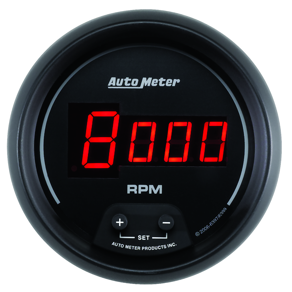 3-3/8" Varvräknare, 0-10,000 RPM, SPORT-COMP DIGITAL