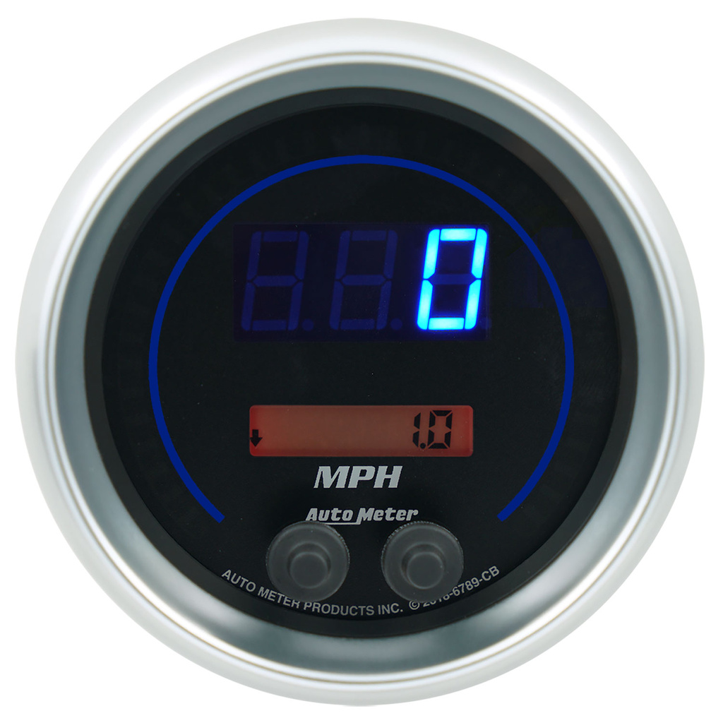 3-3/8" Hastighetsmätare, 260 MPH / 260 KM/H ELEC. PROGRAMMABLE, COBALT ELITE DIGITAL