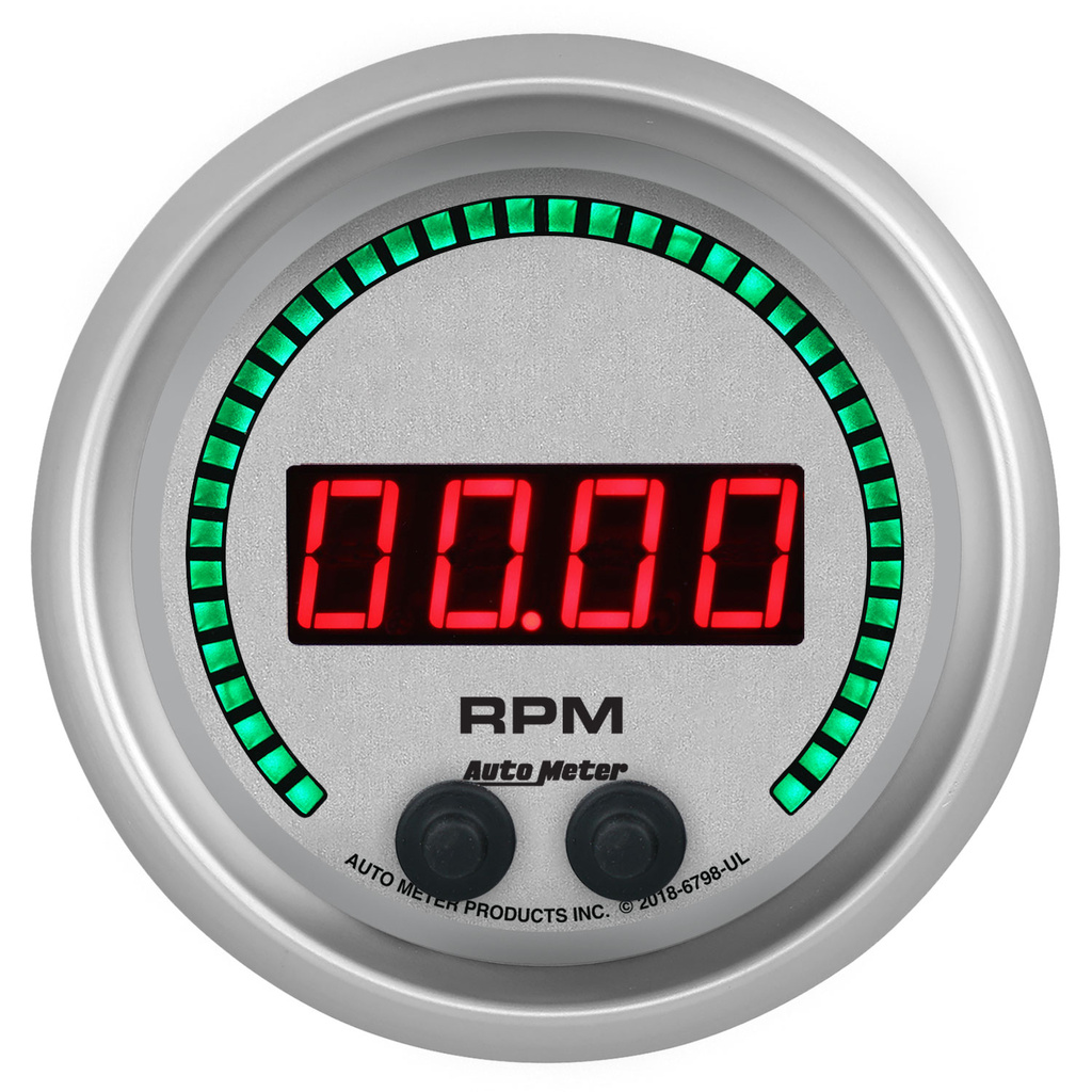 3-3/8" Varvräknare, 0-16K RPM, IN-DASH, ULTRA-LITE ELITE DIGITAL