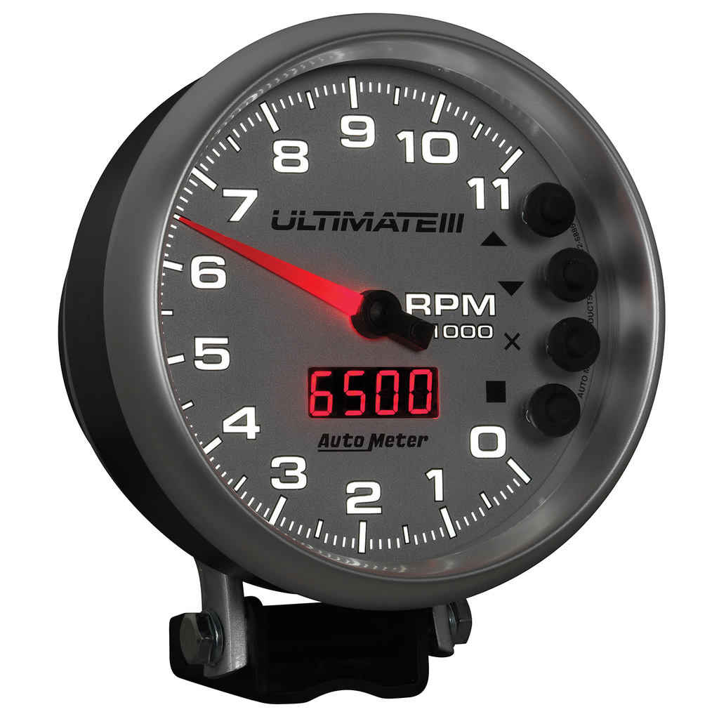 5" Varvräknare, 0-11,000 RPM, PEDESTAL, ULTIMATE III PLAYBACK, SILVER