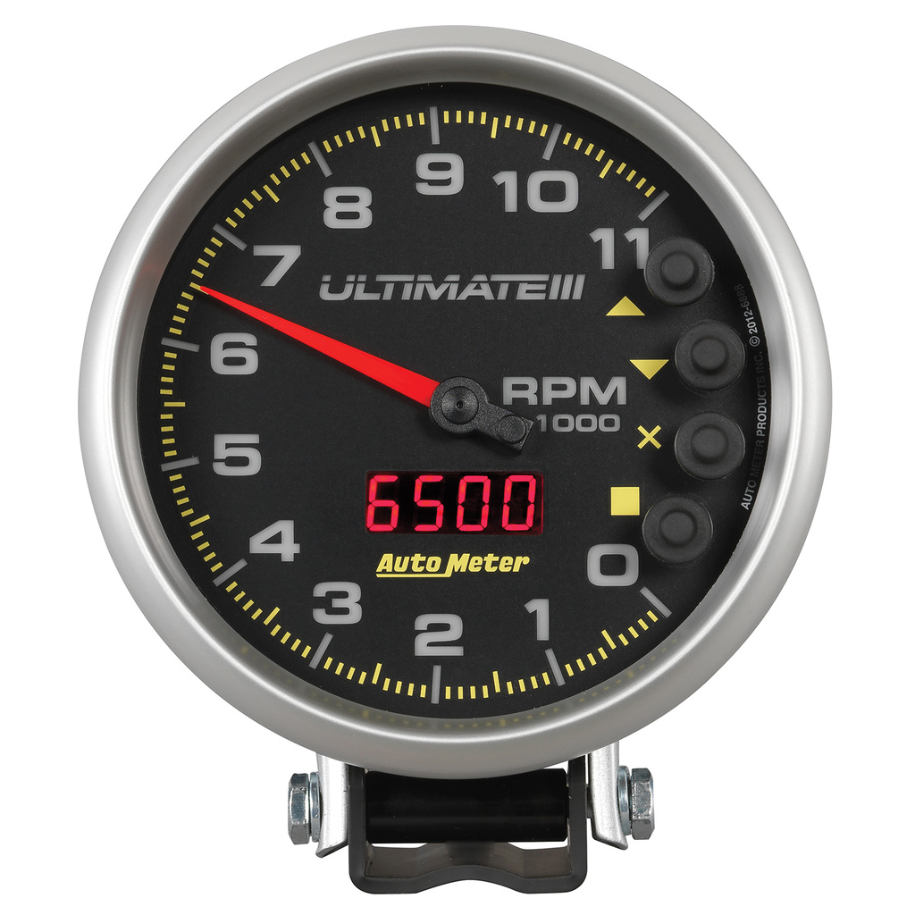 5" Varvräknare, 0-11,000 RPM, PEDESTAL, ULTIMATE III PLAYBACK, BLACK