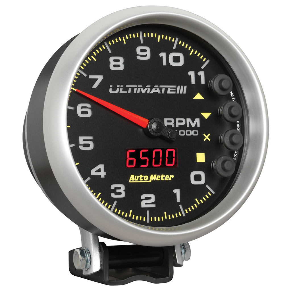 5" Varvräknare, 0-11,000 RPM, PEDESTAL, ULTIMATE III PLAYBACK, BLACK