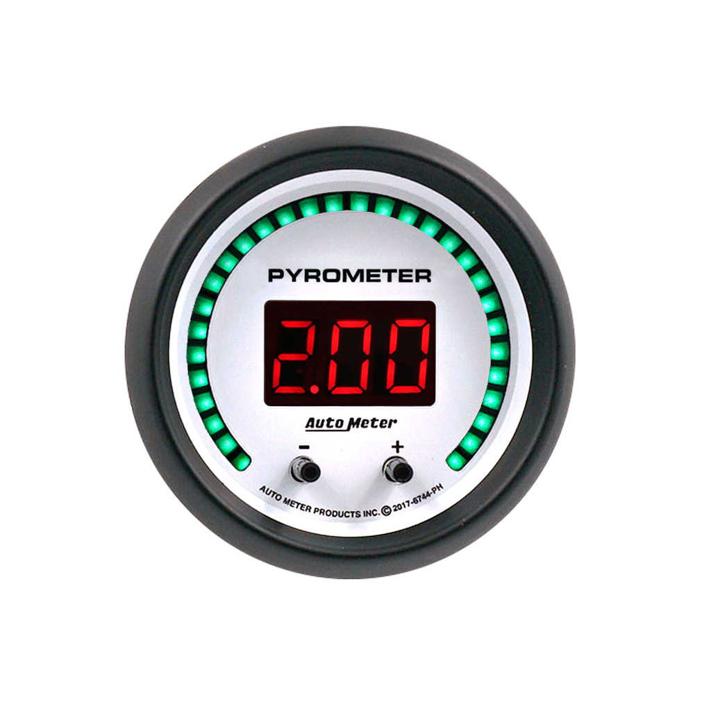 2-1/16" TWO CHANNEL PYROMETER (EGT), 0-2,000 ºF (0-1,100 ºC), PHANTOM ELITE DIGITAL