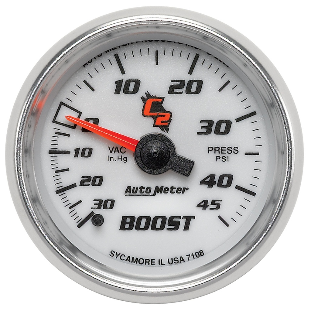 2-1/16" Laddtryck/Vacuum, 30 IN HG/45 PSI, C2