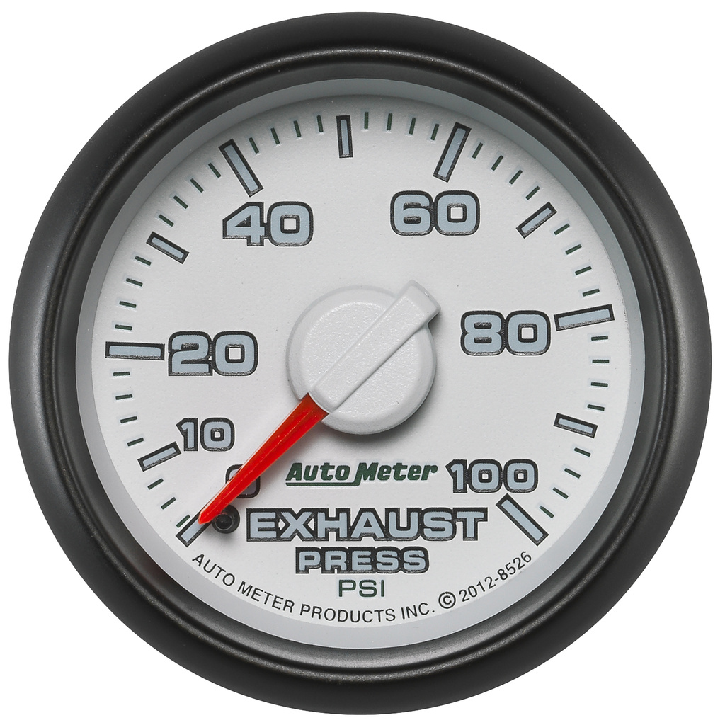 2-1/16" Avgastryck, 0-100 PSI, GEN 3 DODGE FACTORY MATCH