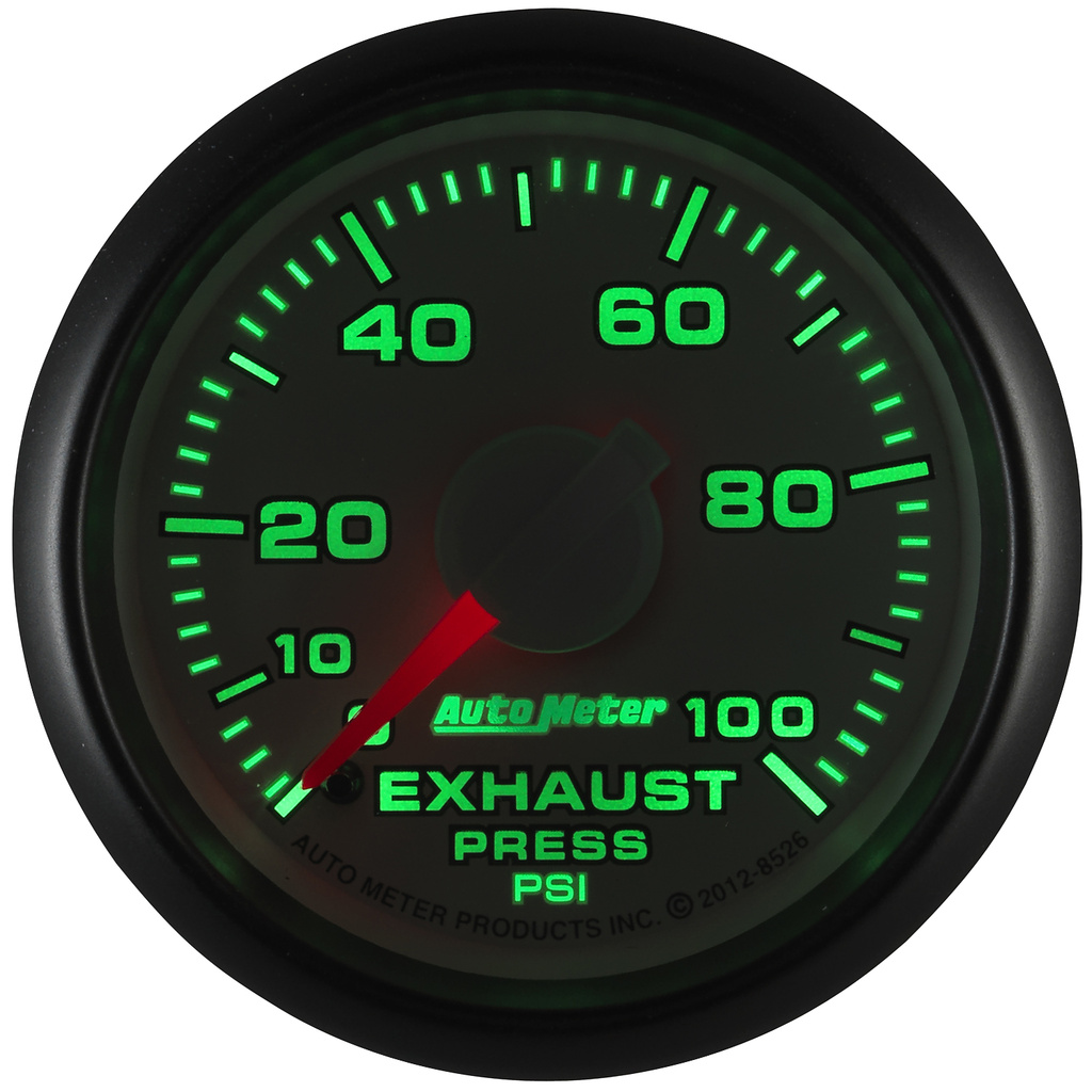 2-1/16" Avgastryck, 0-100 PSI, GEN 3 DODGE FACTORY MATCH