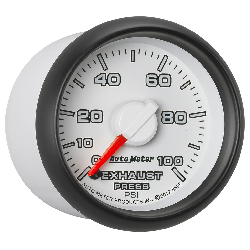 2-1/16" Avgastryck, 0-100 PSI, GEN 3 DODGE FACTORY MATCH