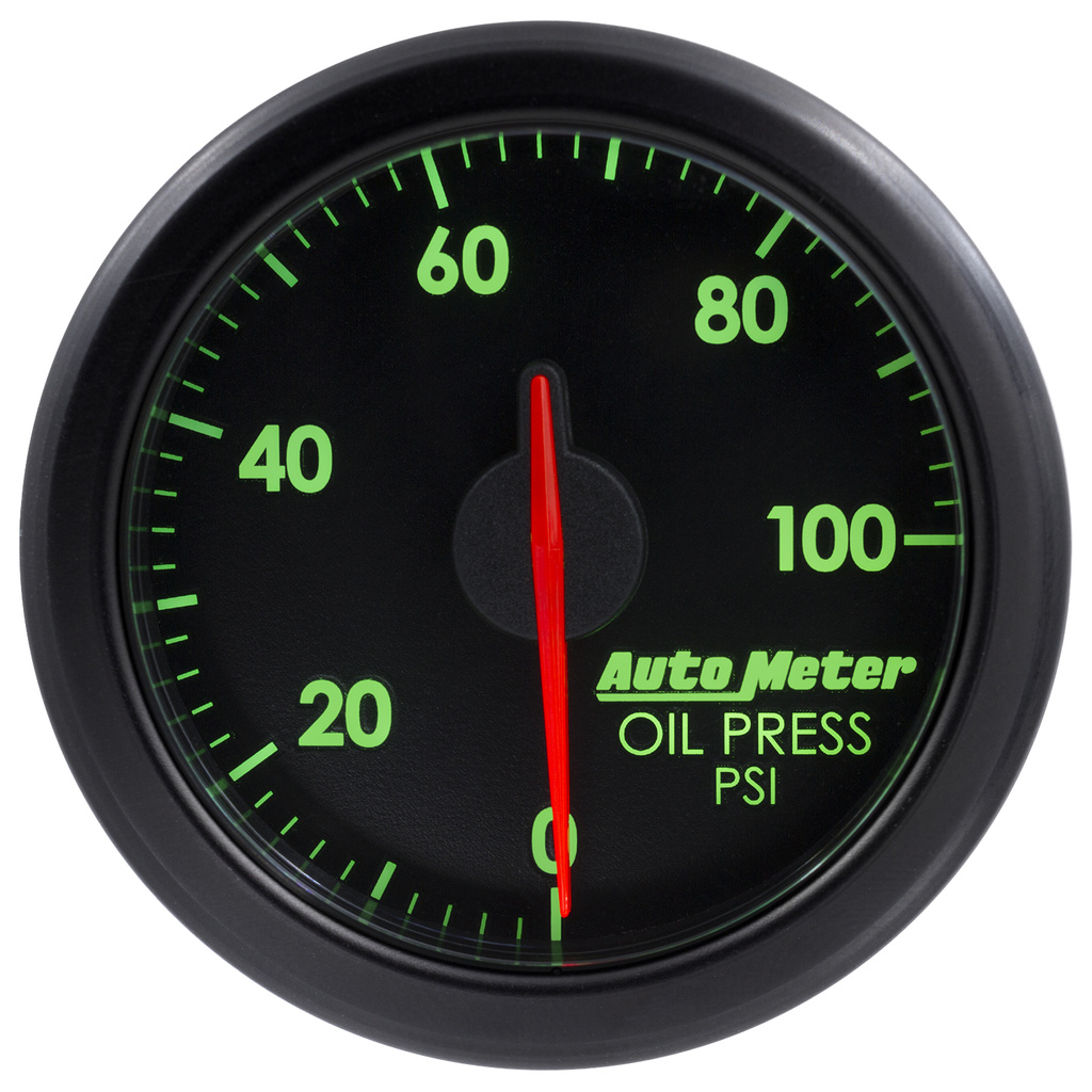 2-1/16" Oljetryck, 0-100 PSI, AIRDRIVE, BLACK