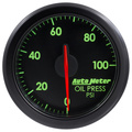 2-1/16" Oljetryck, 0-100 PSI, AIRDRIVE, BLACK