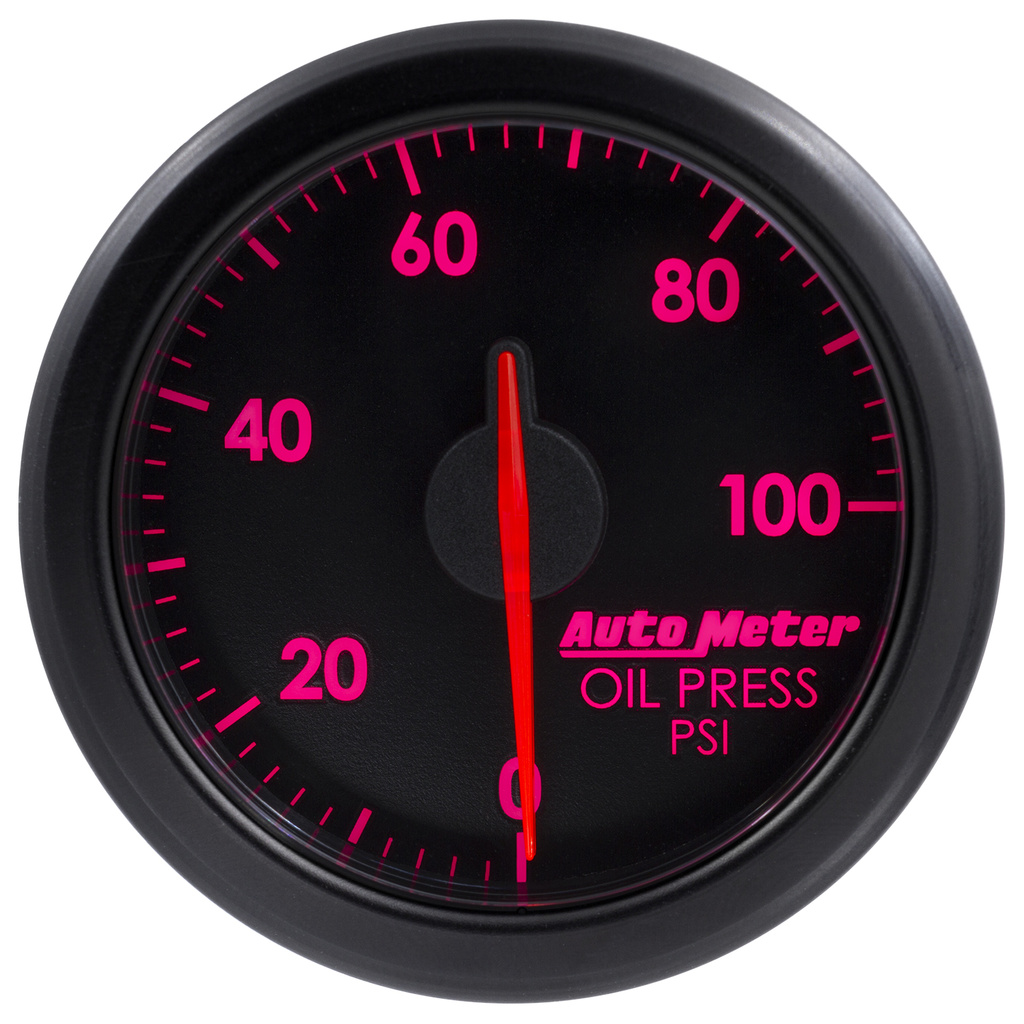 2-1/16" Oljetryck, 0-100 PSI, AIRDRIVE, BLACK
