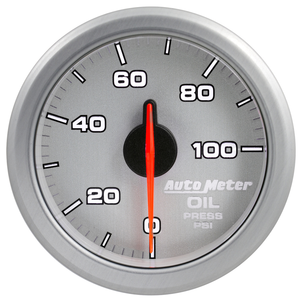 2-1/16" Oljetryck, 0-100 PSI, AIRDRIVE, SILVER
