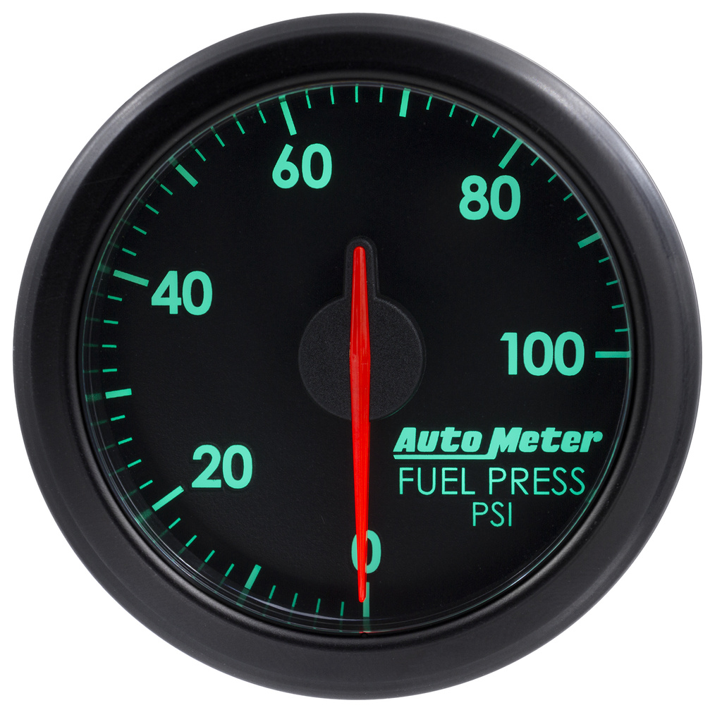 2-1/16" Bränsletryck, 0-100 PSI, AIRDRIVE, BLACK