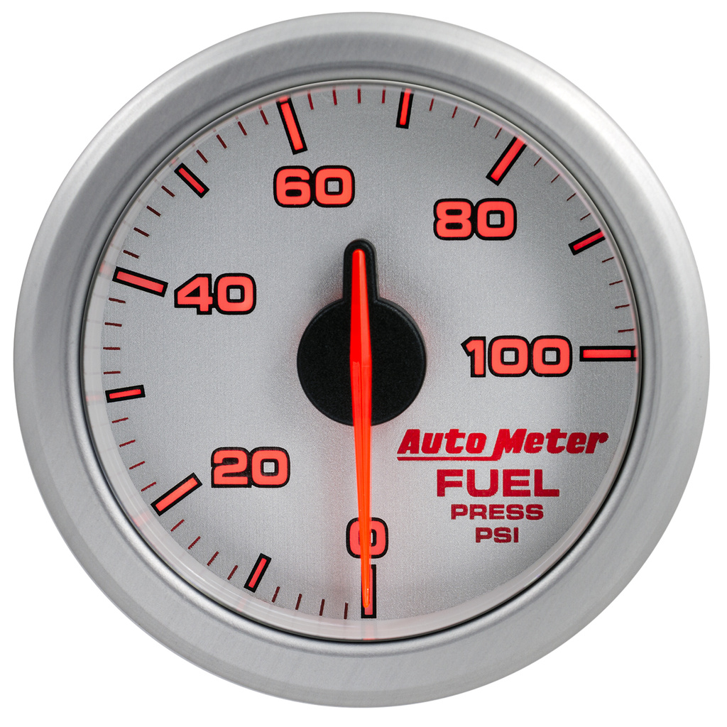 2-1/16" Bränsletryck, 0-100 PSI, AIRDRIVE, SILVER