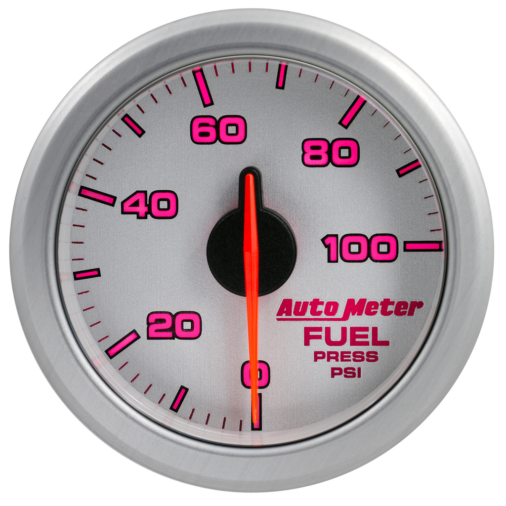 2-1/16" Bränsletryck, 0-100 PSI, AIRDRIVE, SILVER