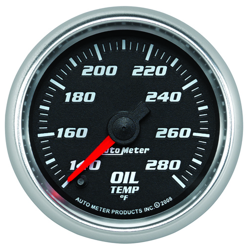 2-1/16" Oljetemperatur, 140-280 °F, BLACK, PRO-CYCLE