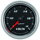 2-1/16" Voltmätare, 8-18V, BLACK, PRO-CYCLE