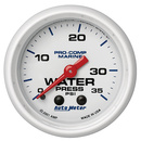 2-1/16" Vattentryck, 0-35 PSI, MARINE WHITE