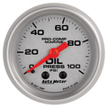2-1/16" Oljetryck, 0-100 PSI, MARINE SILVER ULTRA-LITE