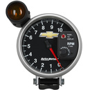 5" Varvräknare, 0-10,000 RPM, Mätarhållare med EXT. SHIFT-LITE, CHEVY GOLD BOWTIE