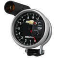 5" Varvräknare, 0-10,000 RPM, Mätarhållare med EXT. SHIFT-LITE, CHEVY GOLD BOWTIE
