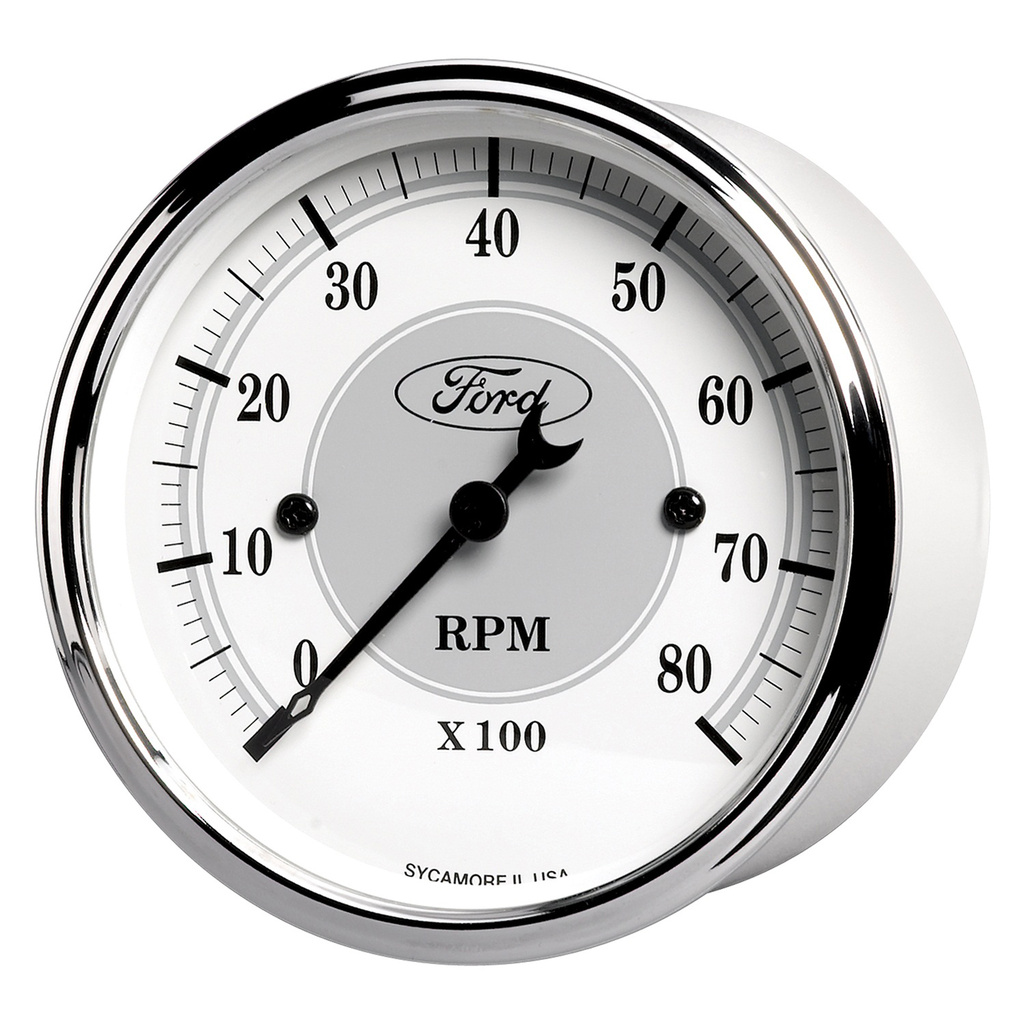 3-1/8" Varvräknare, 0-8,000 RPM, FORD MASTERPIECE