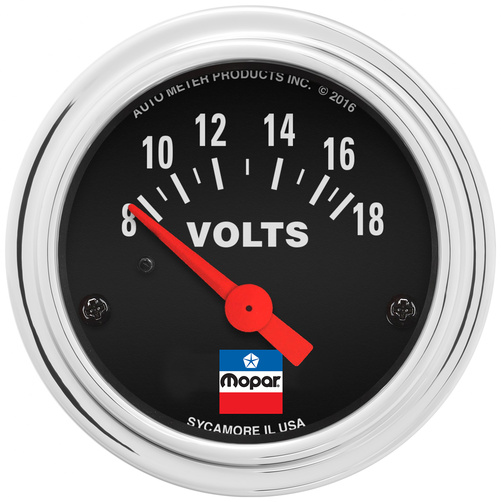 2" Voltmätare, 8-18 VOLTS, MOPAR CLASSIC