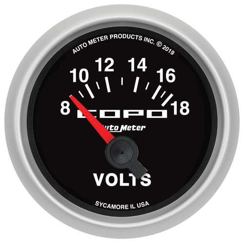 2-1/16" Voltmätare, 18V, ELECTRIC, COPO