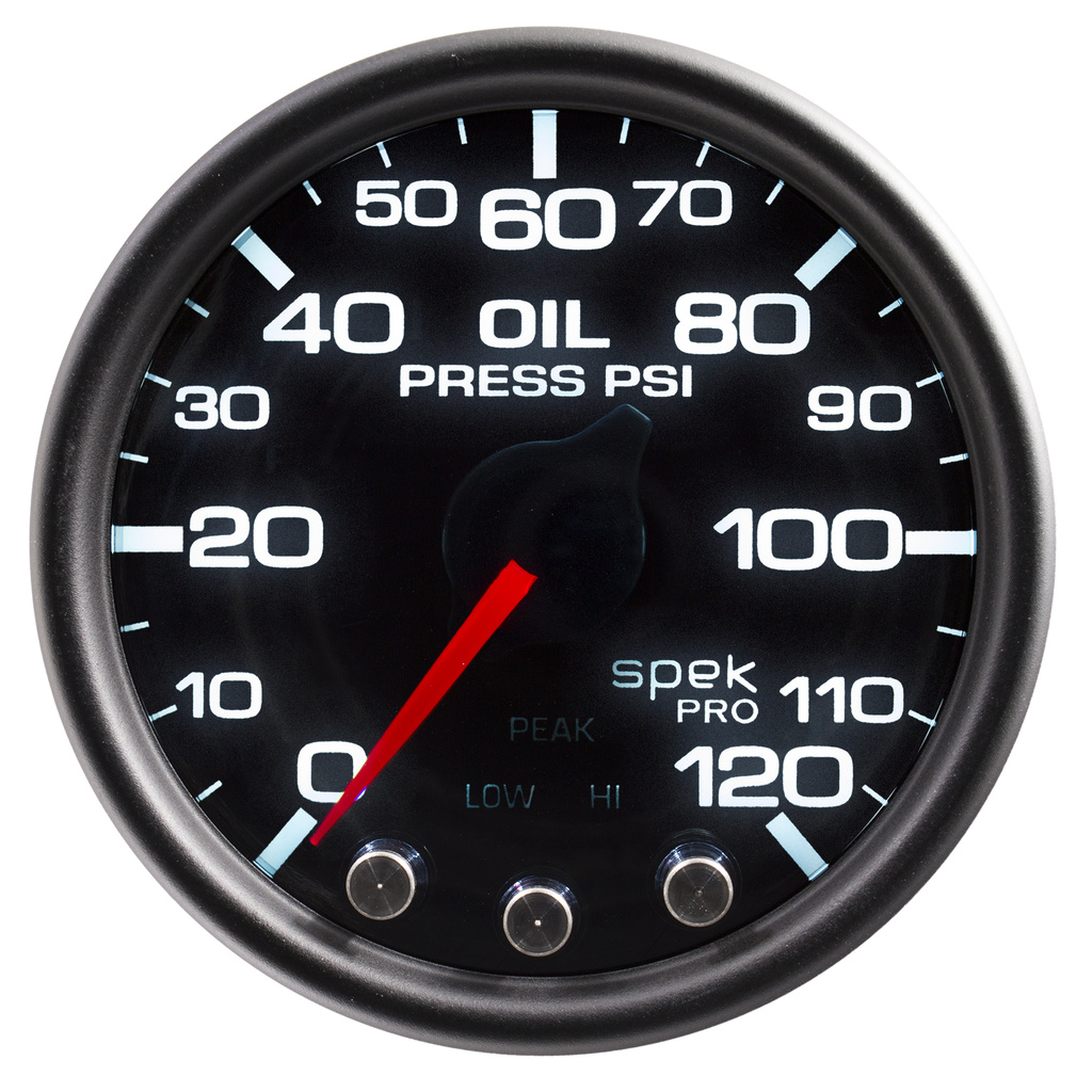 2-1/16" Oljetryck, 0-120 PSI, SPEK-PRO, Svart/Svart