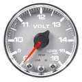 2-1/16" Voltmätare, 0-16V, SPEK-PRO, Silver/Krom
