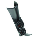 Mätarhållare A-stolpe, 0-35 PSI/2000 °F, 01-07 GM FULL-SIZE TRUCK, W/ SPEAKER, SPEK-PRO, BLACK DIAL, BLACK BEZEL, FLAT ANTIGLARE LENS