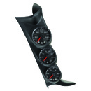 Mätarhållare A-stolpe, 0-35 PSI/0-2000 °F/100-300 °F, 01-07 GM FULL-SIZE TRUCK, W/O SPEAKER, SPEK-PRO, BLACK DIAL, BLACK BEZEL, FLAT ANTIGLARE LENS