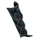 Mätarhållare A-stolpe, 0-35 PSI/0-2000 °F/100-300 °F, 01-07 GM FULL-SIZE TRUCK, W/ SPEAKER, SPEK-PRO, BLACK DIAL, BLACK BEZEL, FLAT ANTIGLARE LENS