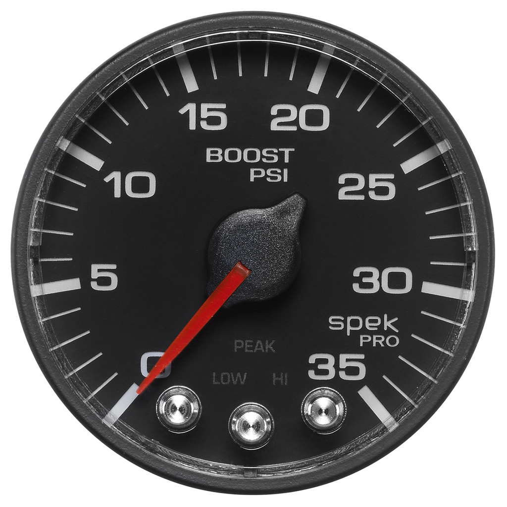 2-1/16" Laddtryck, 0-35 PSI, SPEK-PRO, Svart/Svart