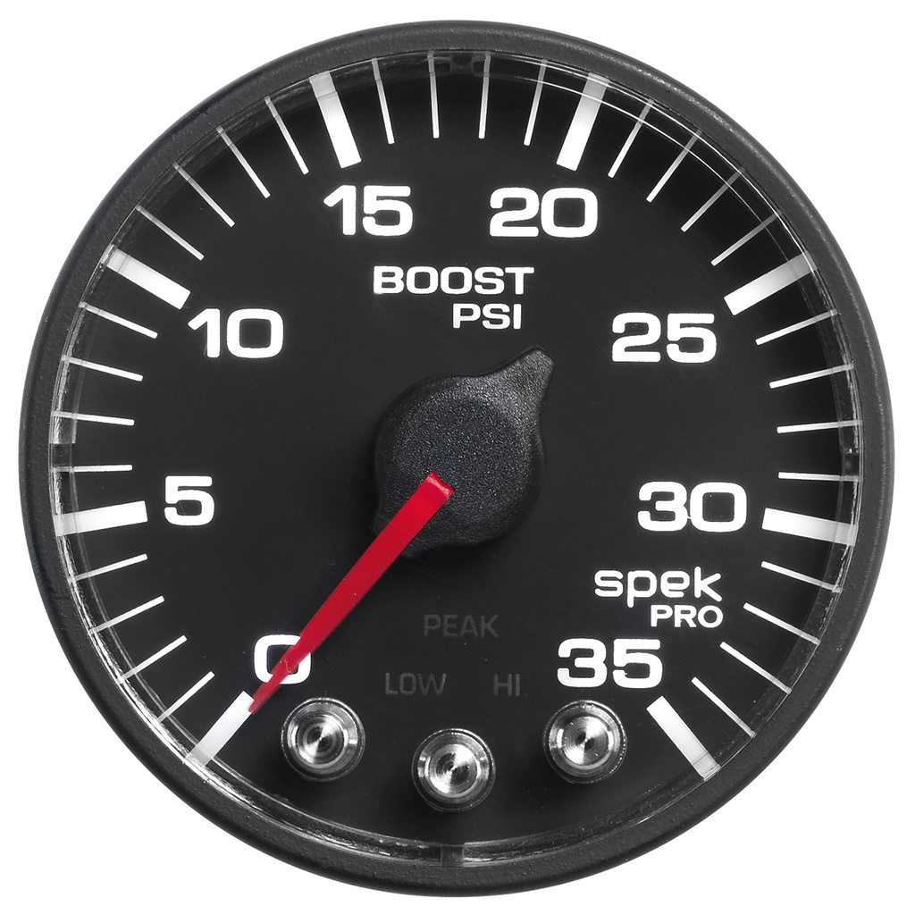 2-1/16" Laddtryck, 0-35 PSI, SPEK-PRO, Svart/Svart