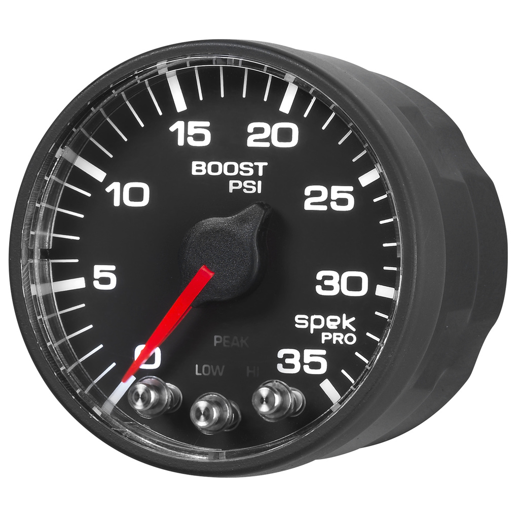 2-1/16" Laddtryck, 0-35 PSI, SPEK-PRO, Svart/Svart
