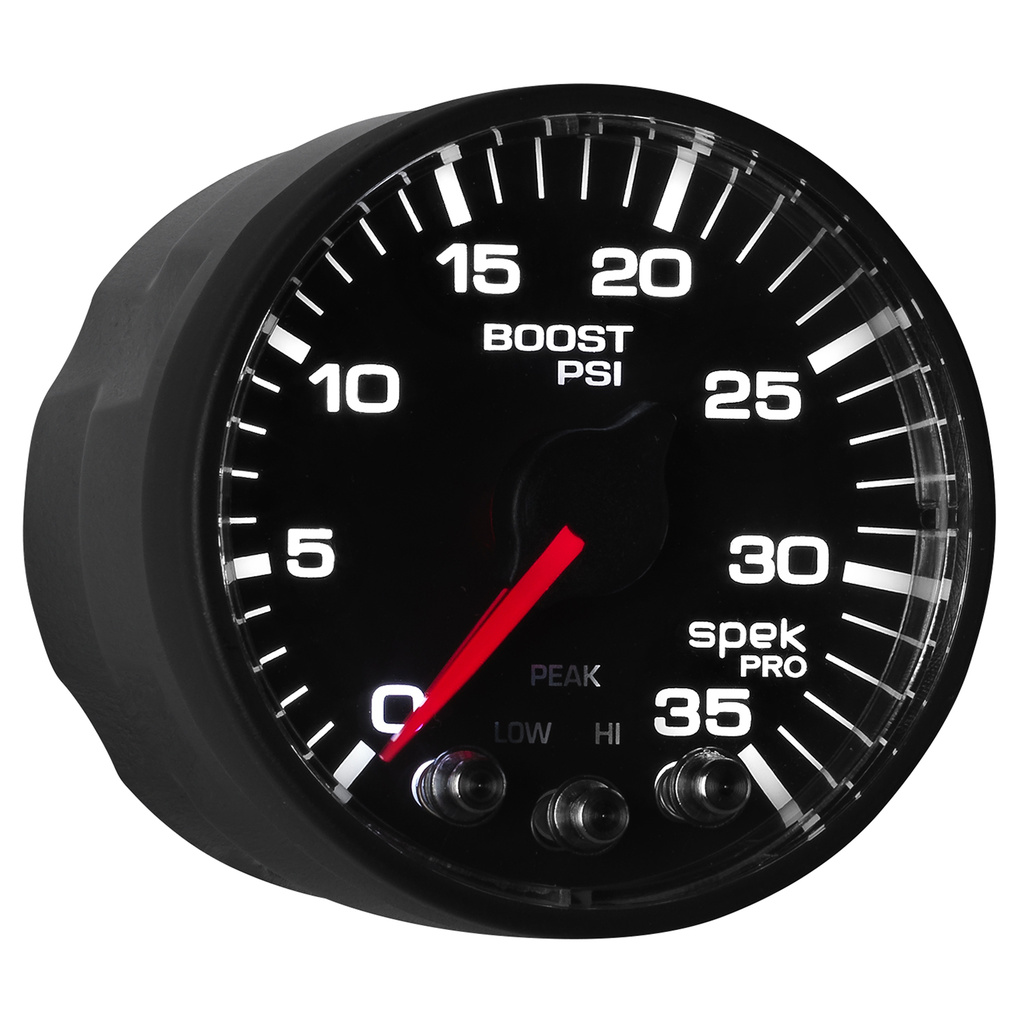 2-1/16" Laddtryck, 0-35 PSI, SPEK-PRO, Svart/Svart