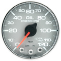 2-1/16" Oljetryck, 0-120 PSI, SPEK-PRO, Silver/Krom
