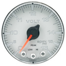 2-1/16" Voltmätare, 0-16V, SPEK-PRO, Silver/Krom