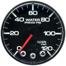 2-1/16" Vattentryck, 0-120 PSI, SPEK-PRO, Svart/Svart
