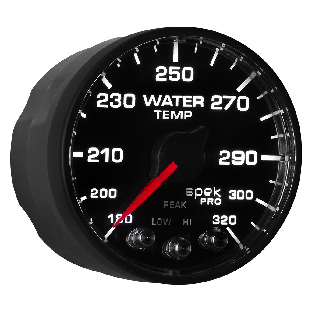 2-1/16" Vattentryck, 0-30 PSI, SPEK-PRO, Svart/Svart, ECU