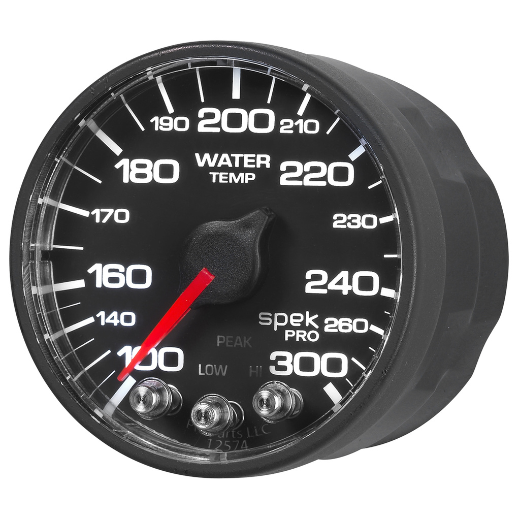 2-1/16" Vattentemperatur, 100-300 °F, SPEK-PRO, Svart/Svart, ECU