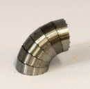 Pie cut Ø70.0mm 15° r=70.0 Rostfritt