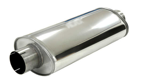 Ljuddämpare 4" oval Rostfri