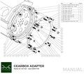 PMC Adapterplatta växellåda Toyota / Lexus V8 UZ 1UZ 3UZ