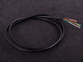 Skärmad kabel (4 ledare) svart
