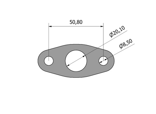 Avgasfläns Mercedes OM605 - 10mm